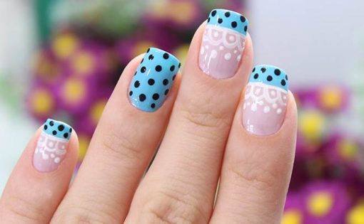 unhas decoradas simples francesinhas