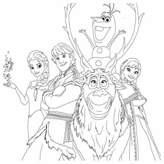  Desenhos do Frozen para colorir e imprimir