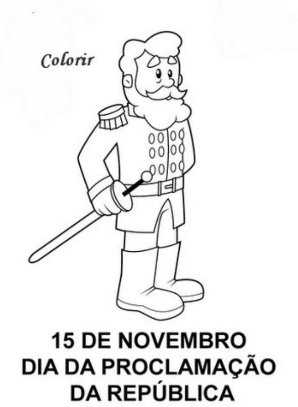 Desenhos para Colorir da Proclamação da República do Brasil